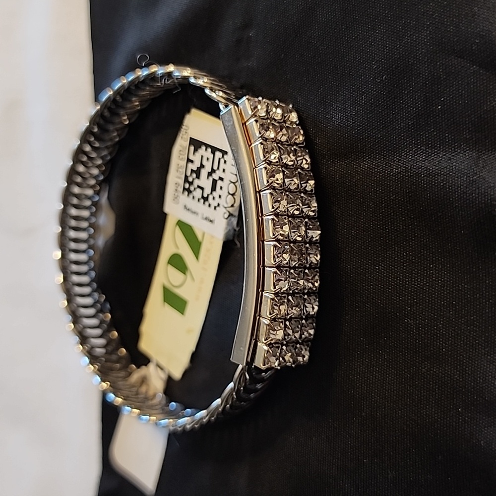 1928 Clear Crystal Rhinestone Bracelet